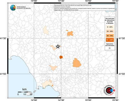 Mappa territorio comunale con almeno 3 questionari