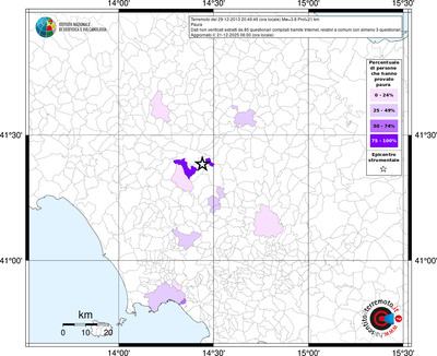 Mappa territorio comunale con almeno 3 questionari