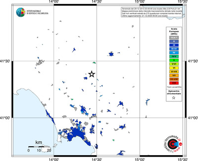 Mappa EMS - territori località