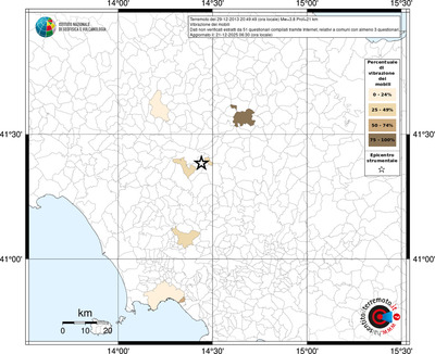 Mappa territorio comunale con almeno 3 questionari