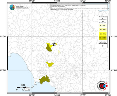 Mappa territorio comunale con almeno 3 questionari