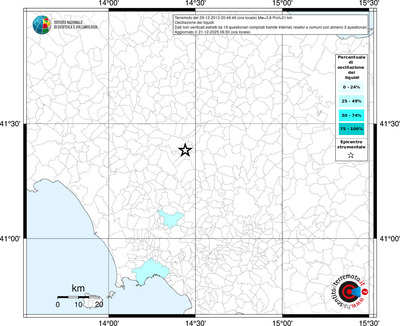 Mappa territorio comunale con almeno 3 questionari