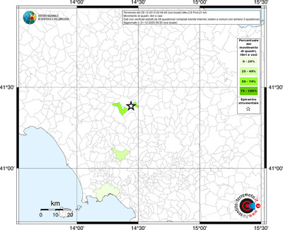 Mappa territorio comunale con almeno 3 questionari