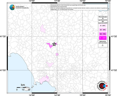 Mappa territorio comunale con almeno 3 questionari