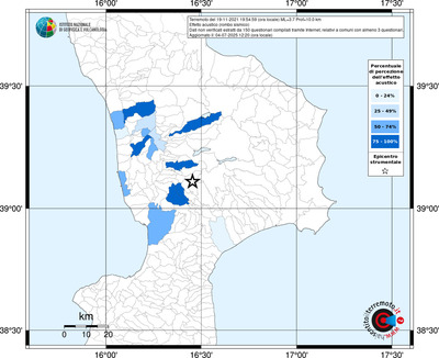 Mappa territorio comunale con almeno 3 questionari