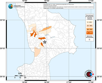Mappa territorio comunale con almeno 3 questionari