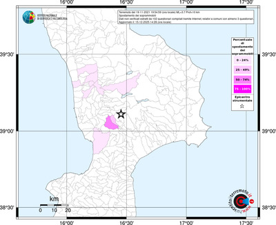 Mappa territorio comunale con almeno 3 questionari