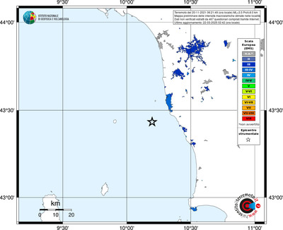 Mappa EMS - territori delle località