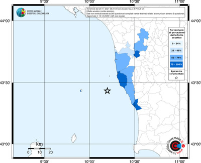 Mappa territorio comunale con almeno 3 questionari