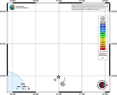 Mappa EMS - territori località