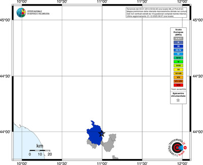 Mappa EMS - territori comuni
