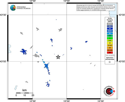 Mappa EMS - territori località