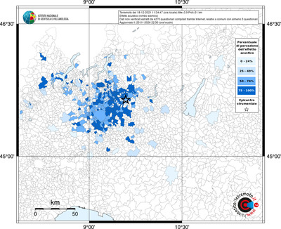 Mappa territorio comunale con almeno 3 questionari