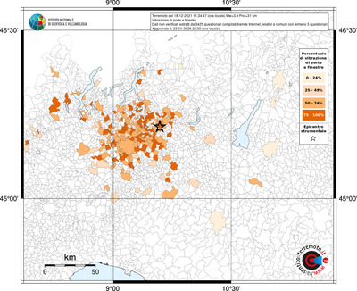 Mappa territorio comunale con almeno 3 questionari