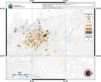 Mappa territorio comunale con almeno 3 questionari