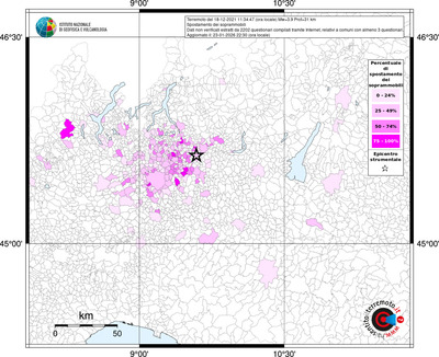 Mappa territorio comunale con almeno 3 questionari