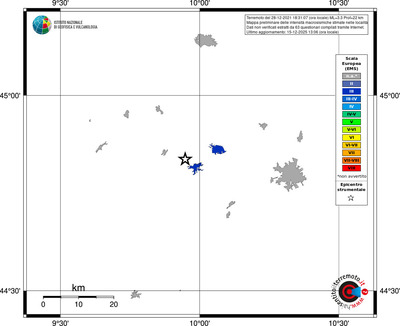 Mappa EMS - territori località