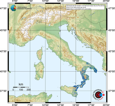 Area di invio delle email agli iscritti
