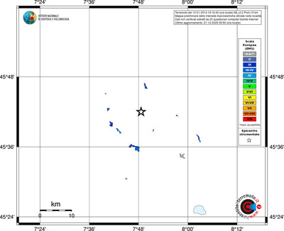 Mappa EMS - territori località