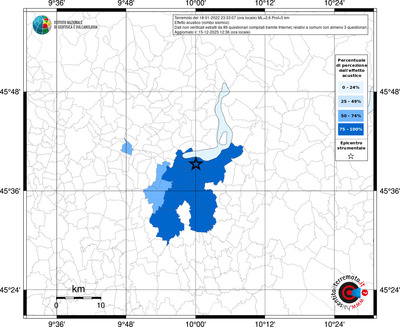 Mappa territorio comunale con almeno 3 questionari