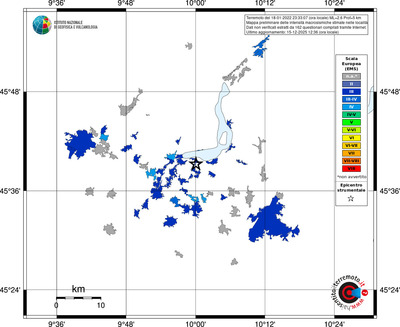 Mappa EMS - territori località
