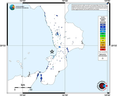 Mappa EMS - territori delle località