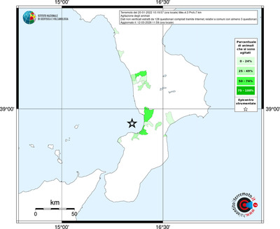 Mappa territorio comunale con almeno 3 questionari