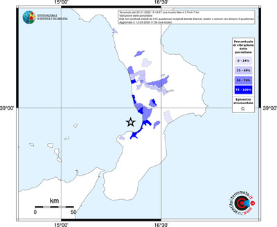 Mappa territorio comunale con almeno 3 questionari