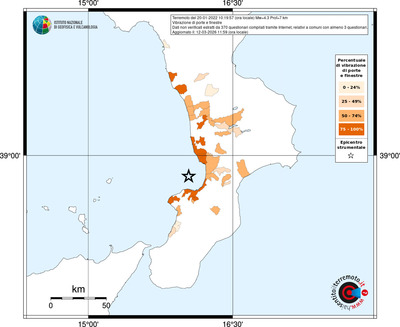 Mappa territorio comunale con almeno 3 questionari