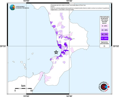 Mappa territorio comunale con almeno 3 questionari