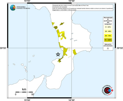 Mappa territorio comunale con almeno 3 questionari