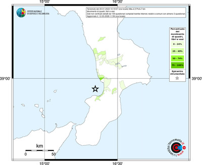Mappa territorio comunale con almeno 3 questionari
