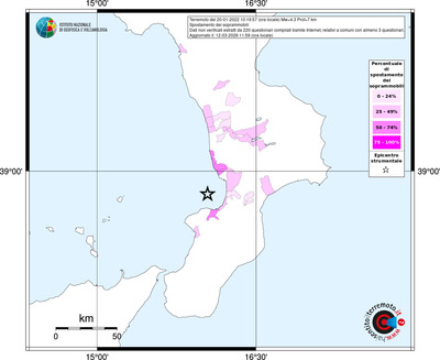 Mappa territorio comunale con almeno 3 questionari