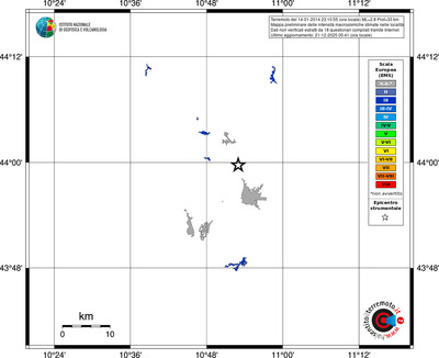 Mappa EMS - territori località