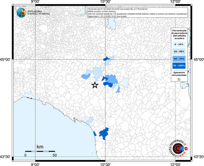 Mappa territorio comunale con almeno 3 questionari