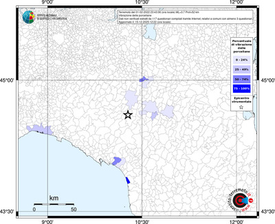 Mappa territorio comunale con almeno 3 questionari