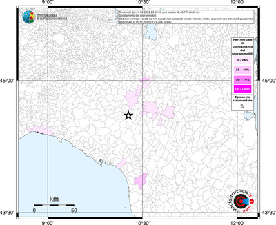 Mappa territorio comunale con almeno 3 questionari