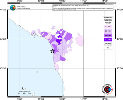 Mappa territorio comunale con almeno 3 questionari
