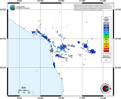 Mappa EMS - territori località