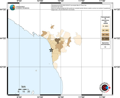 Mappa territorio comunale con almeno 3 questionari