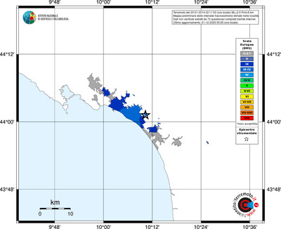 Mappa EMS - territori località