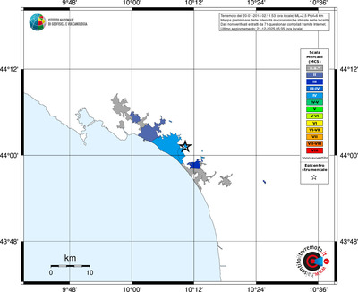 Mappa MCS - territori località