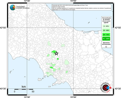 Mappa territorio comunale con almeno 3 questionari