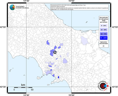 Mappa territorio comunale con almeno 3 questionari