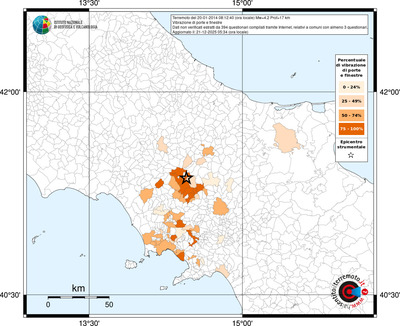 Mappa territorio comunale con almeno 3 questionari