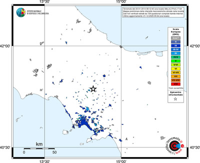 Mappa EMS - territori località