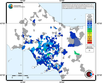 Mappa EMS - territori comuni