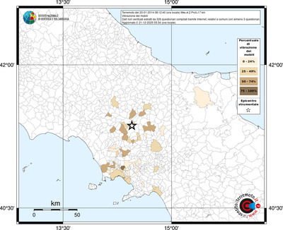 Mappa territorio comunale con almeno 3 questionari