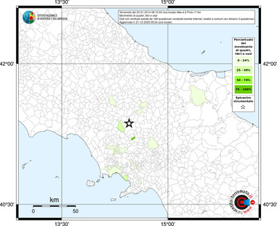 Mappa territorio comunale con almeno 3 questionari