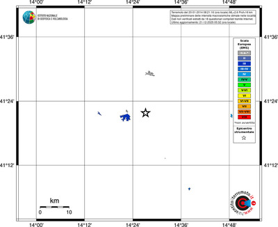Mappa EMS - territori località